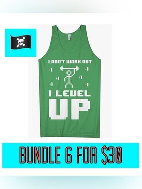🏴‍☠️Bundle 6for $30🏴‍☠️ “Level Up” Gamer Tank - XL